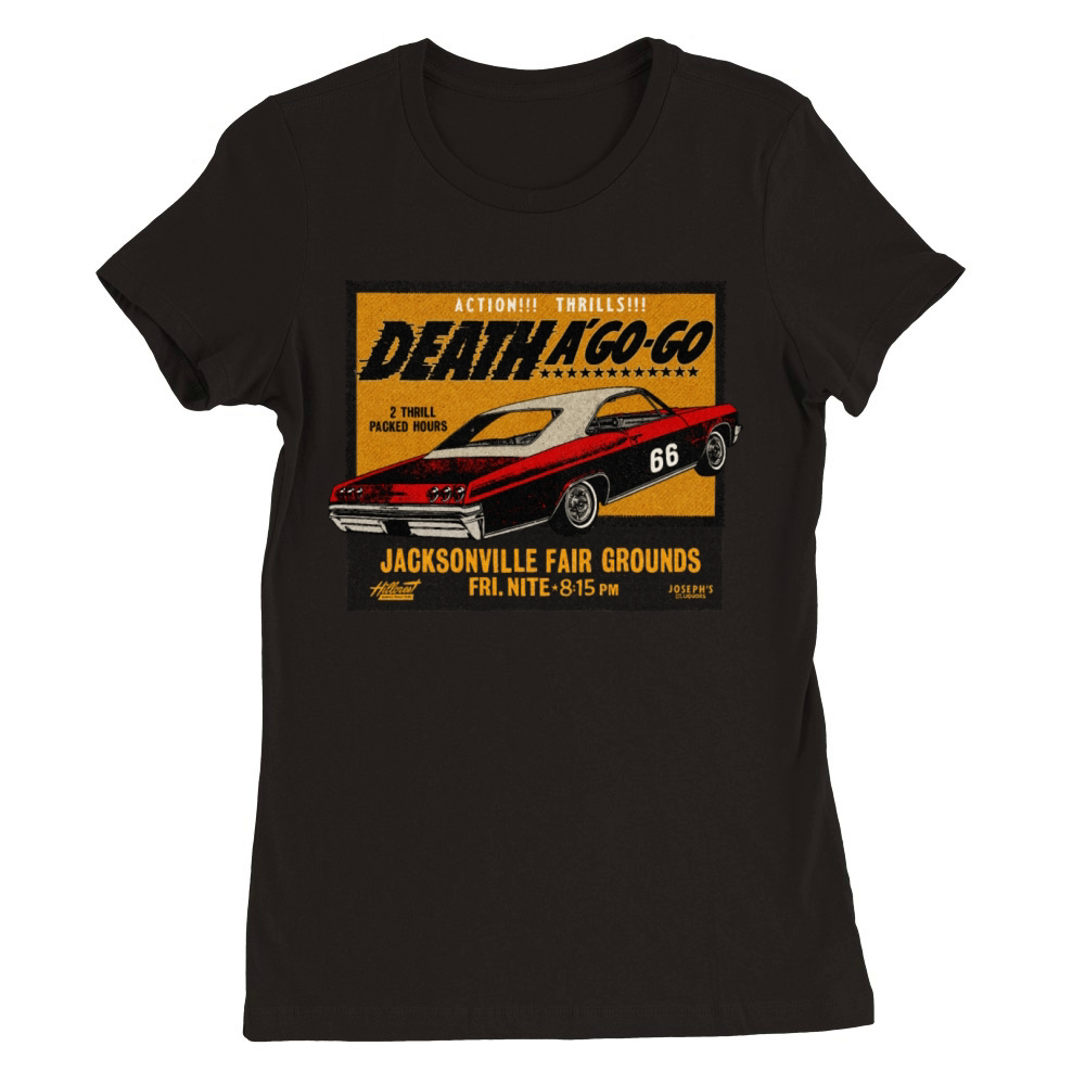 Vintage Muscle Car Race Event Premium Womens Crewneck T-shirt