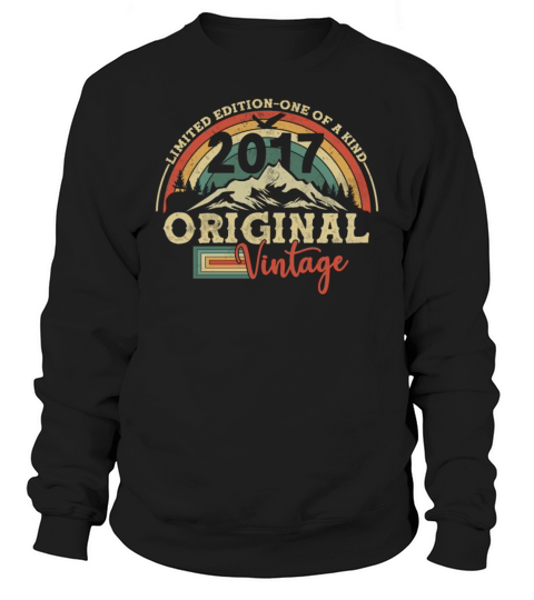 Vintage Retro 2017 Birthday Gift Sweatshirt Unisex