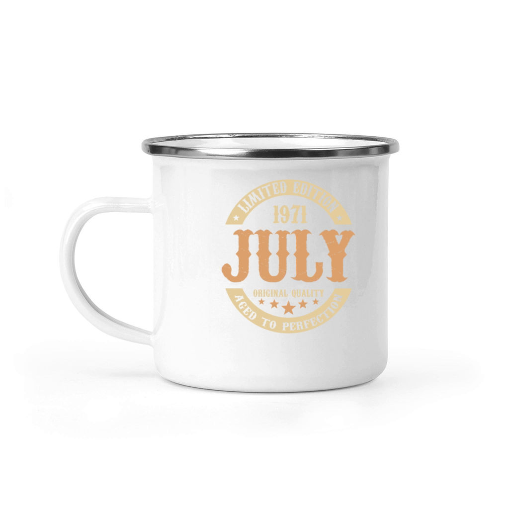 July 1971 Vintage Birthday Present Camping Mug