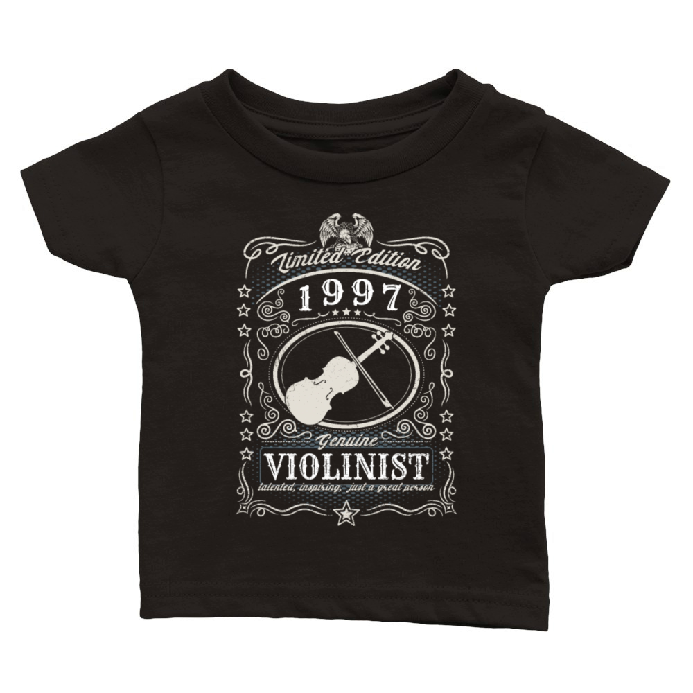 Vintage 1997 Violinist Birthday Gift Violin Player Classic Baby Crewneck T-shirt