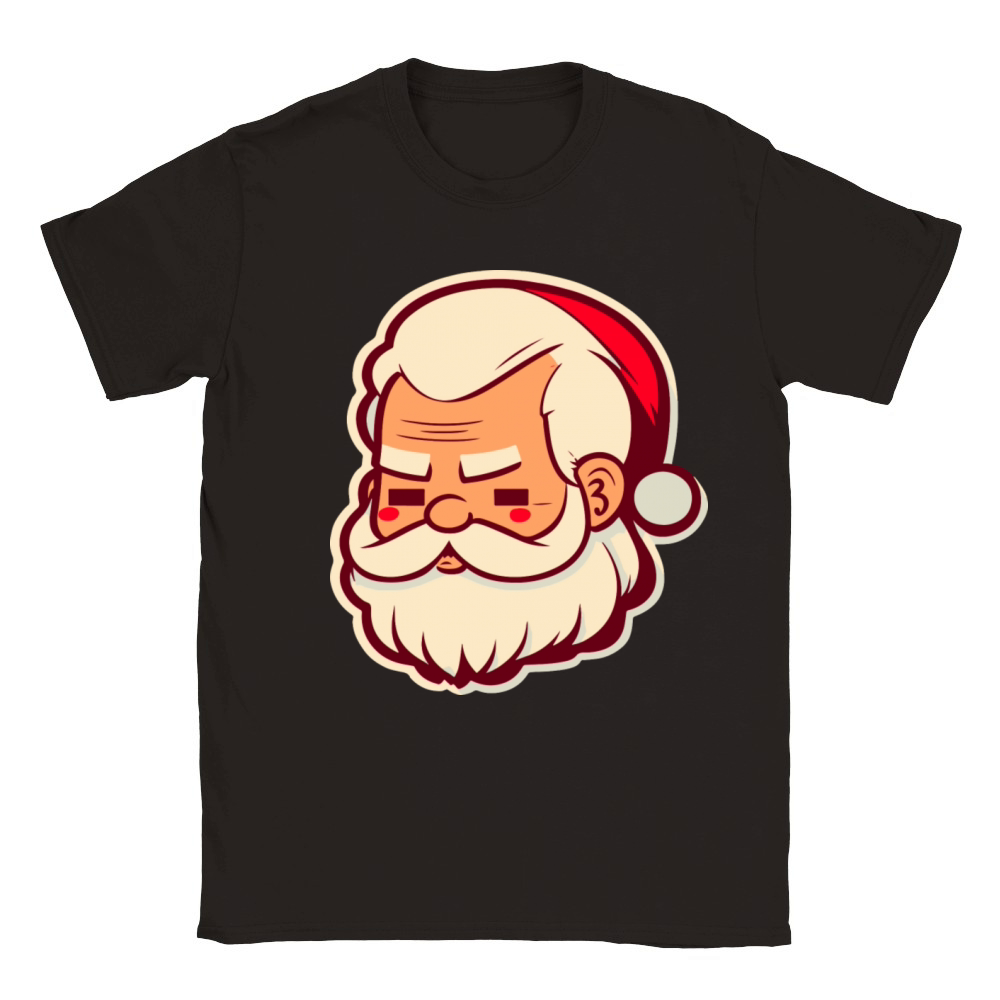Merry Christmas Vintage Santa Claus Portrait Vector Art Christmas Classic Kids Crewneck T-shirt