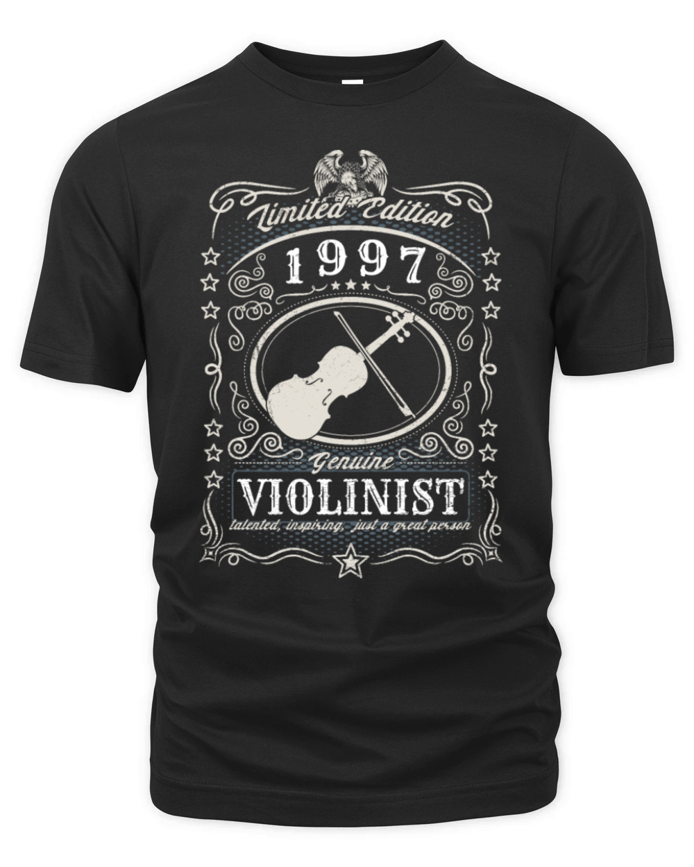 Vintage 1997 Violinist Birthday Gift Violin Player Organic Unisex T-shirt