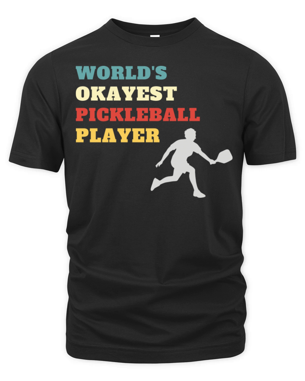 Vintage Retro World s Okayest Pickleball Player Organic Unisex T-shirt