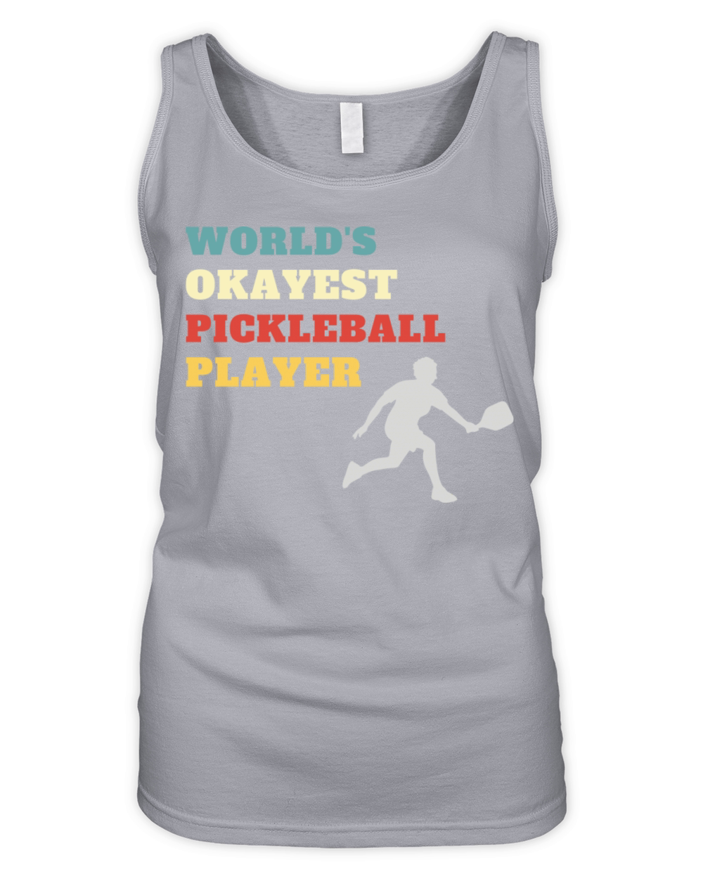 Vintage Retro World s Okayest Pickleball Player Organic Women's Tank Top