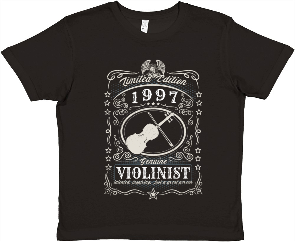 Vintage 1997 Violinist Birthday Gift Violin Player Premium Kids Crewneck T-shirt