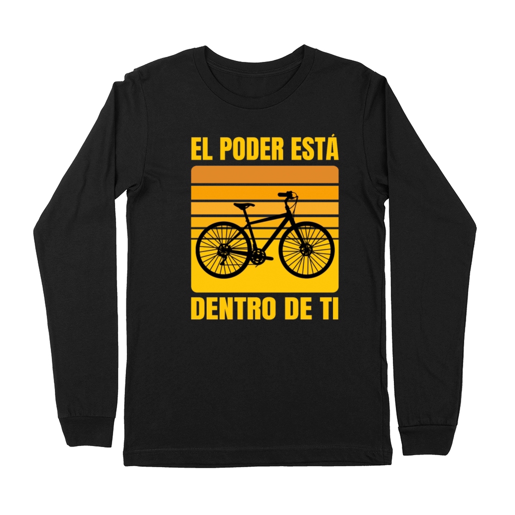 Spanish Inspirational Cycling Empowerment Quote Premium Long Sleeve