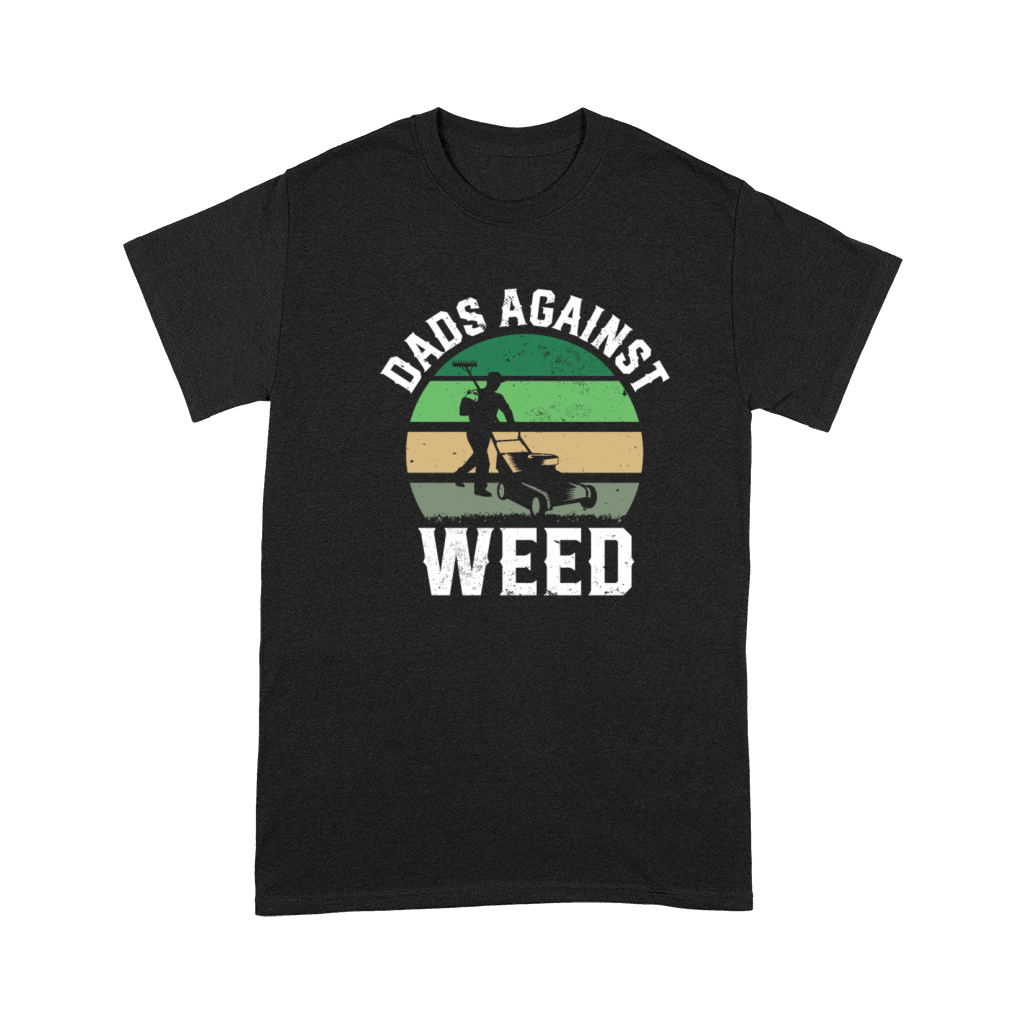 Dads Against Weed Lawnmower Dad Funny Gardening Premium T-shirt