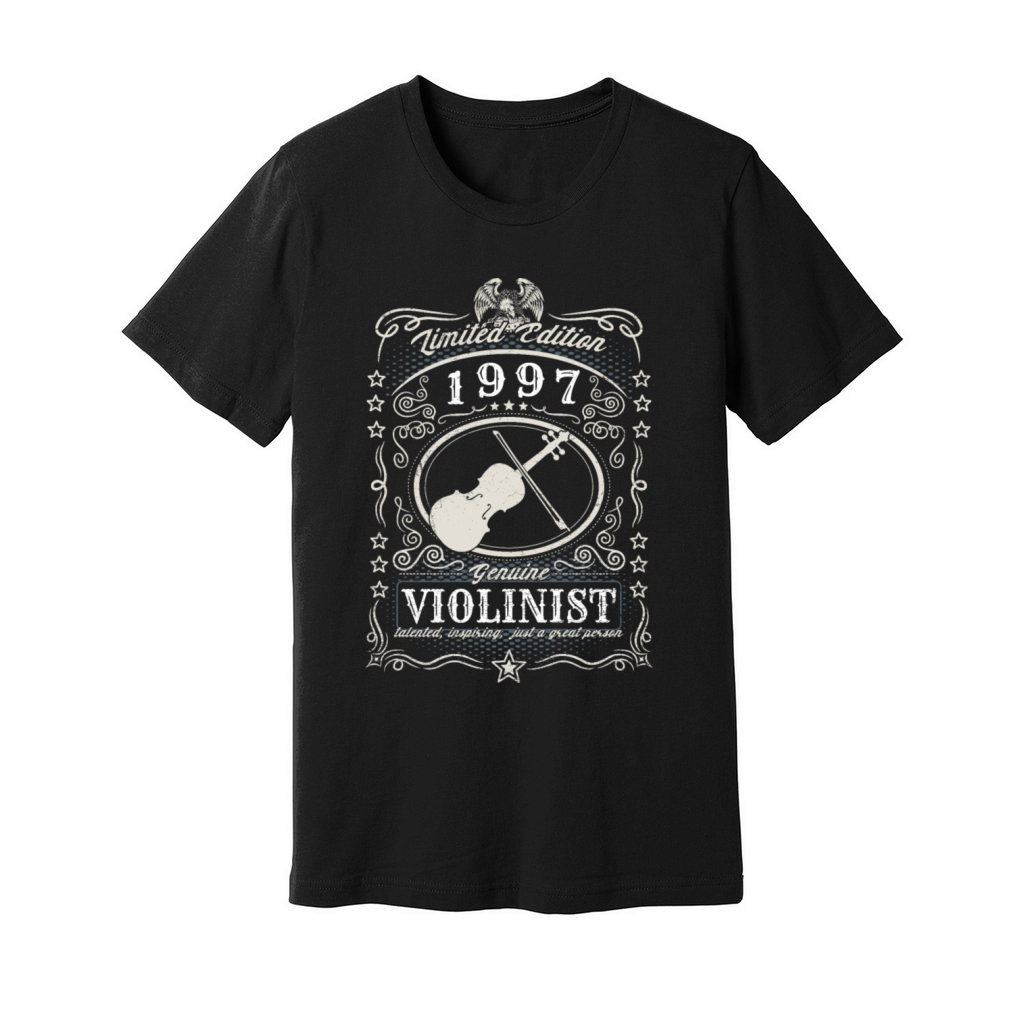 Vintage 1997 Violinist Birthday Gift Violin Player Unisex Jersey Tee