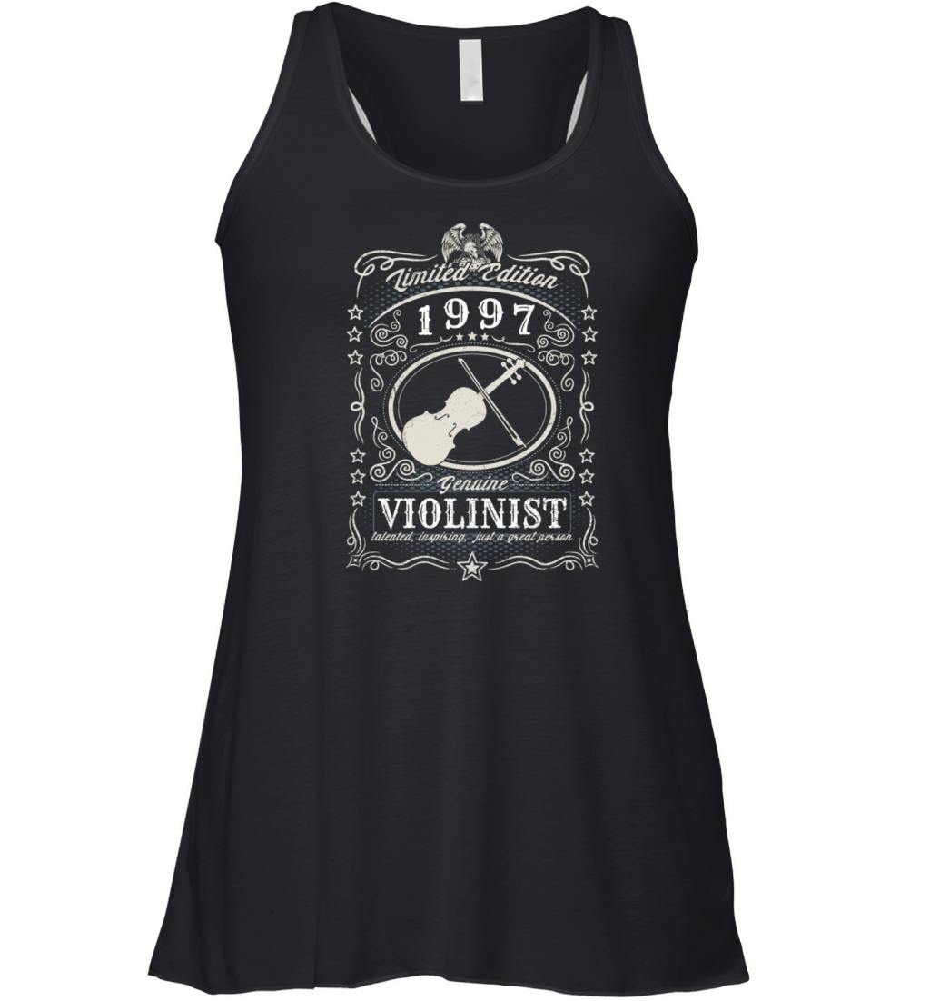 Vintage 1997 Violinist Birthday Gift Violin Player Women's Flowy Tank Top