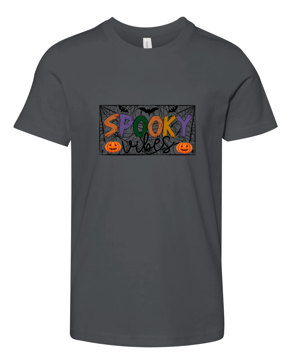 Halloween Sublimation Spooky Vibes Youth Unisex Jersey Tee