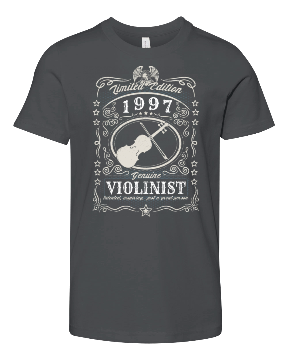 Vintage 1997 Violinist Birthday Gift Violin Player Youth Unisex Jersey Tee