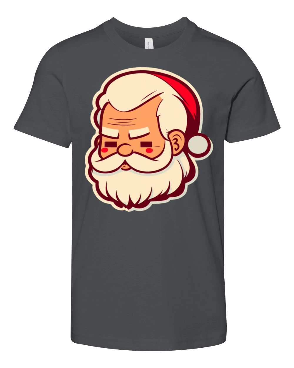 Merry Christmas Vintage Santa Claus Portrait Vector Art Christmas Youth Unisex Jersey Tee