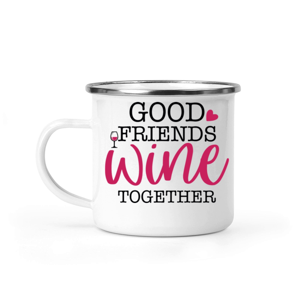 Best Friends Wine Together Camping Mug