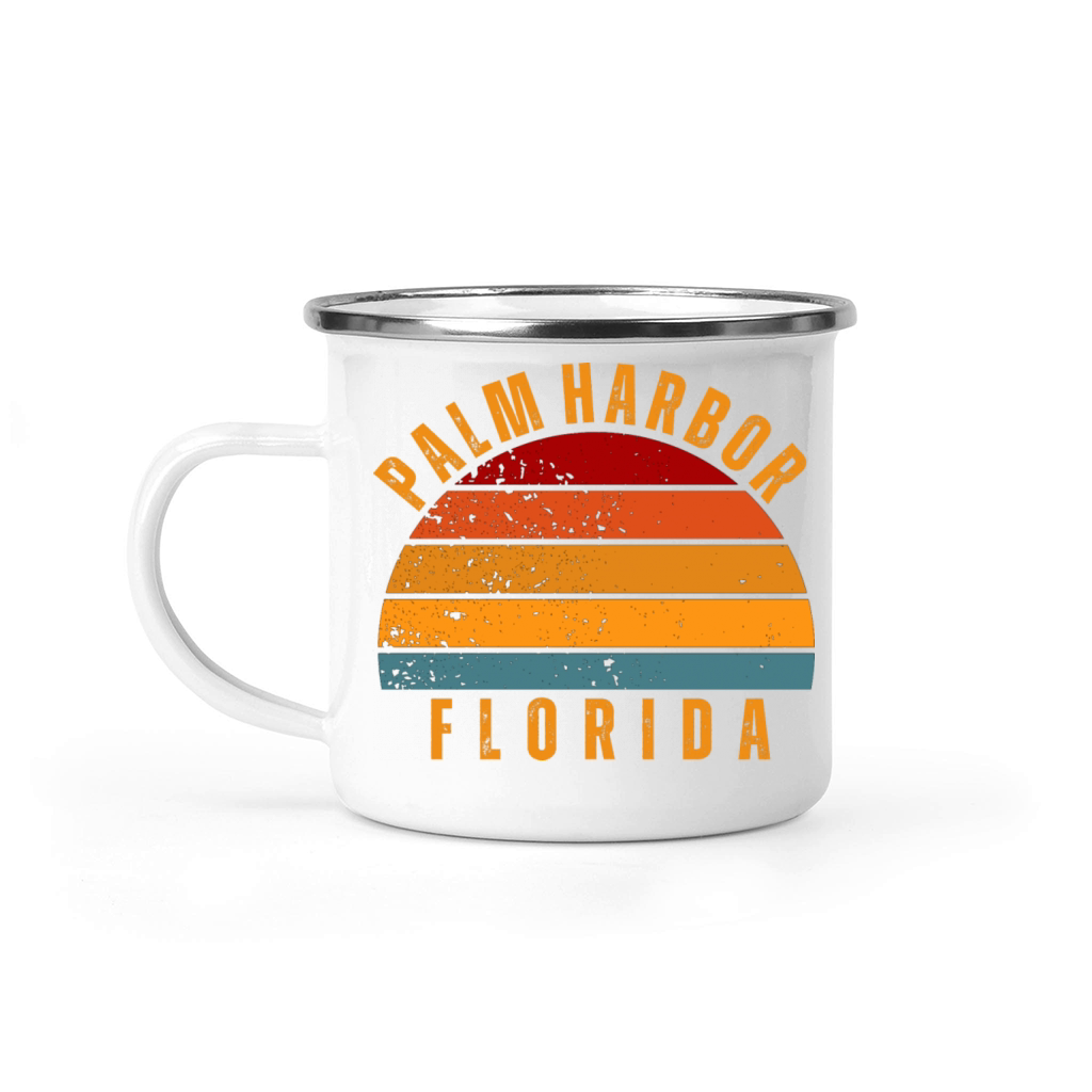 Palm Harbor Florida Vintage Retro Camping Mug