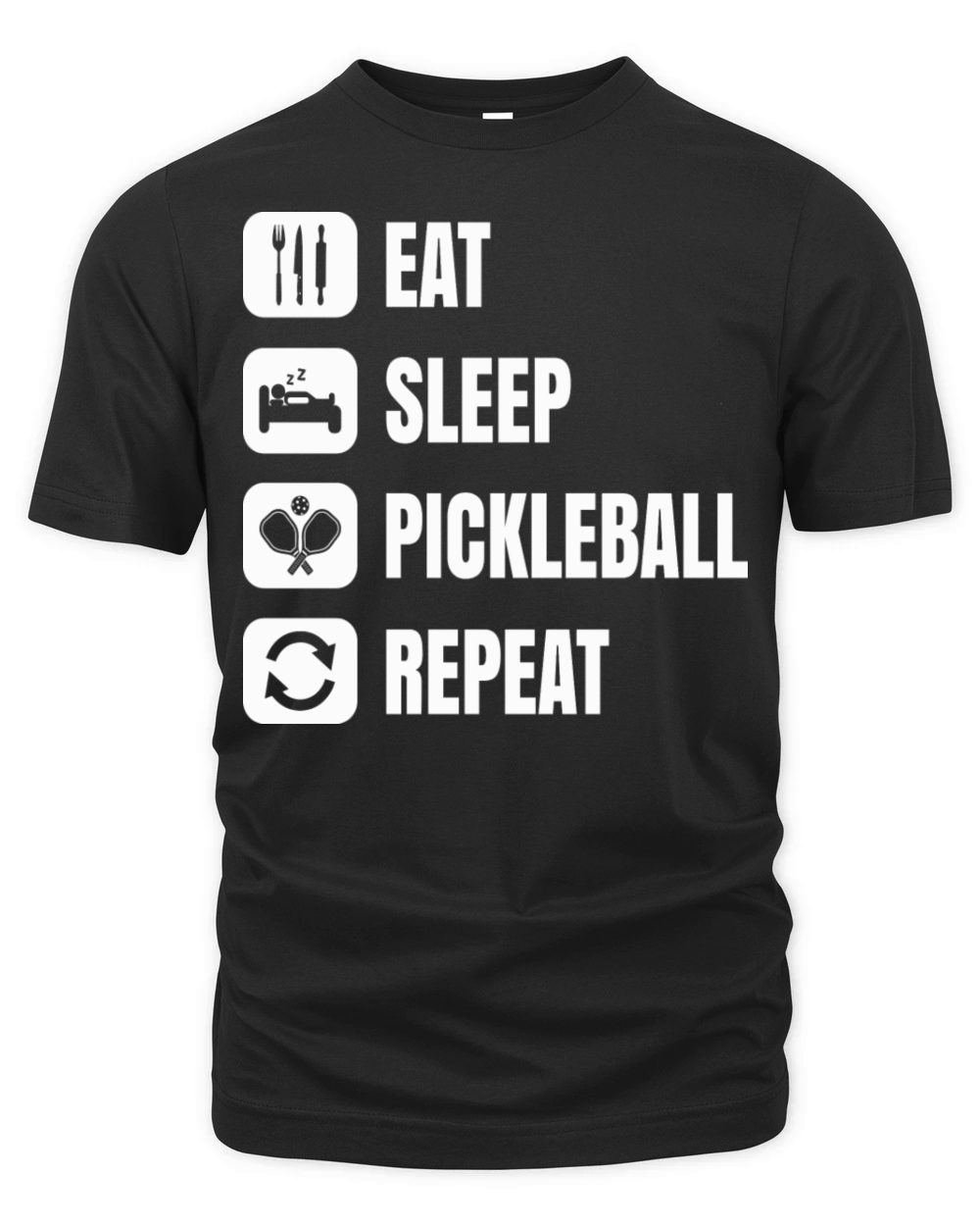 Pickleball Game Eat Sleep Funny Playing Routine Organic Unisex T-shirt