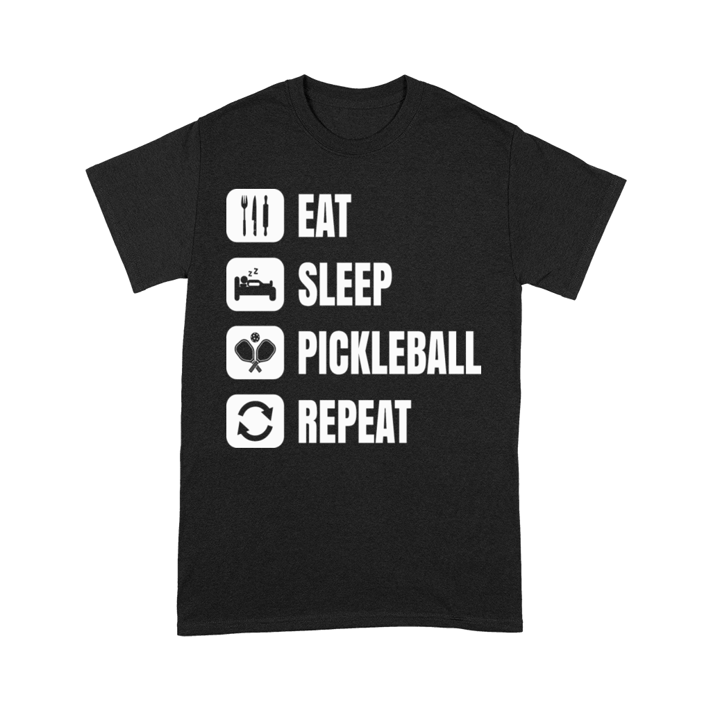 Pickleball Game Eat Sleep Funny Playing Routine Premium T-shirt