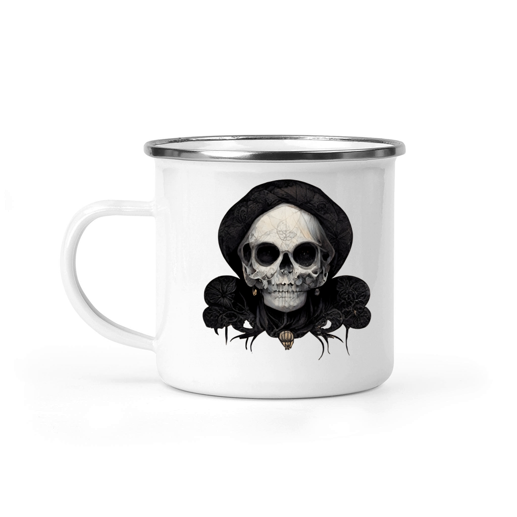 Skull Witch Creepy Halloween Camping Mug