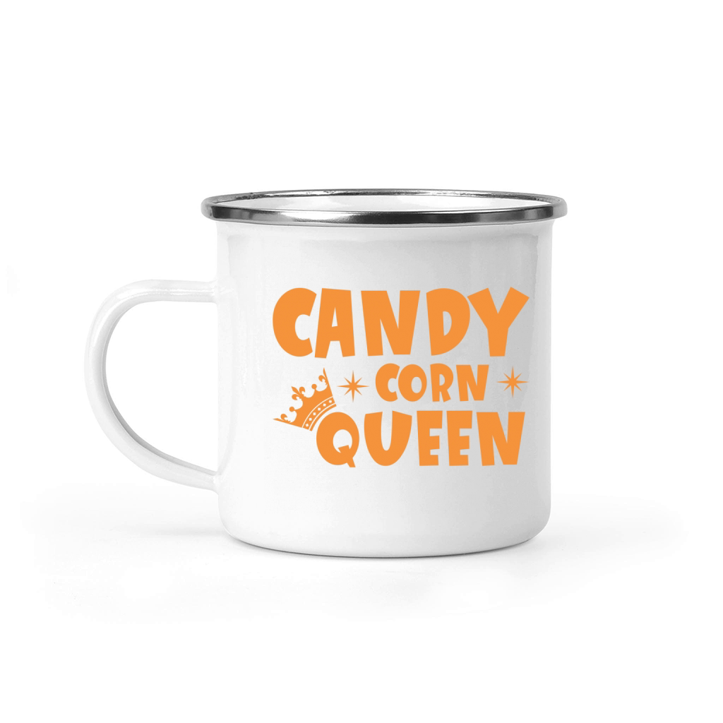 Candy Corn Queen Cute Halloween Camping Mug