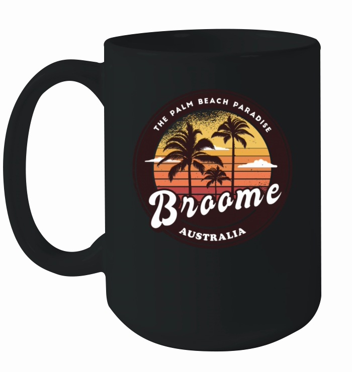 Broome Australia palm design Ceramic Mug