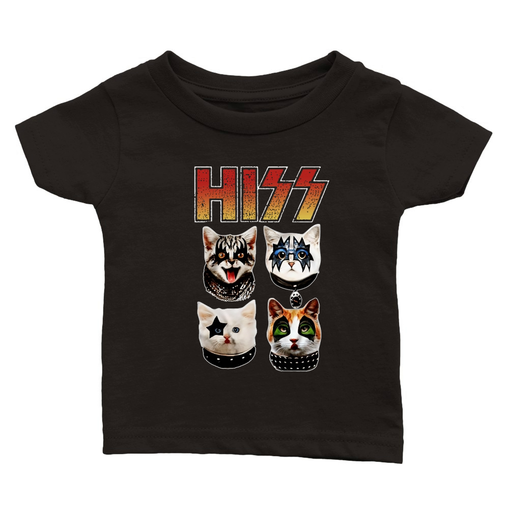 Hiss Rock Band Kiss Cat Classic Baby Crewneck T-shirt