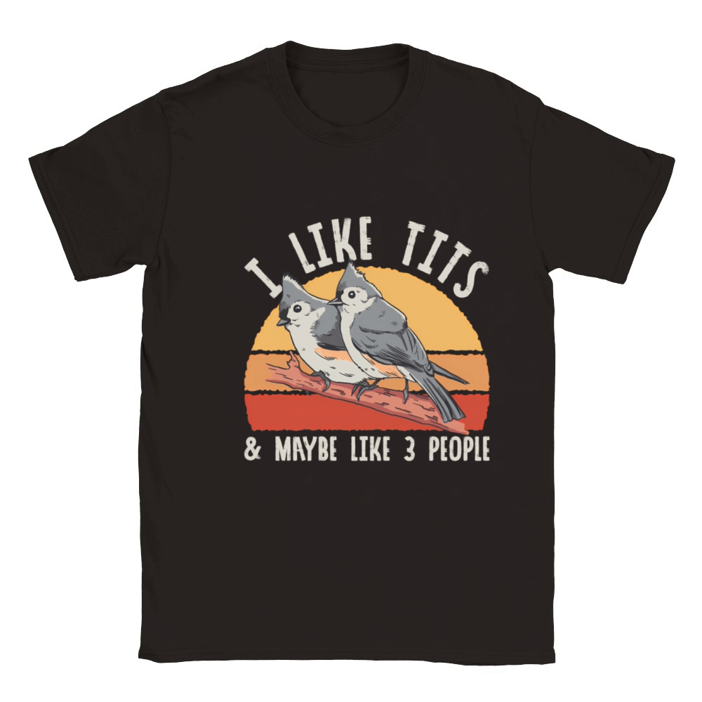 Bird Watcher Retro Vintage Tit Classic Kids Crewneck T-shirt