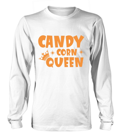 Candy Corn Queen Cute Halloween Long sleeved Unisex