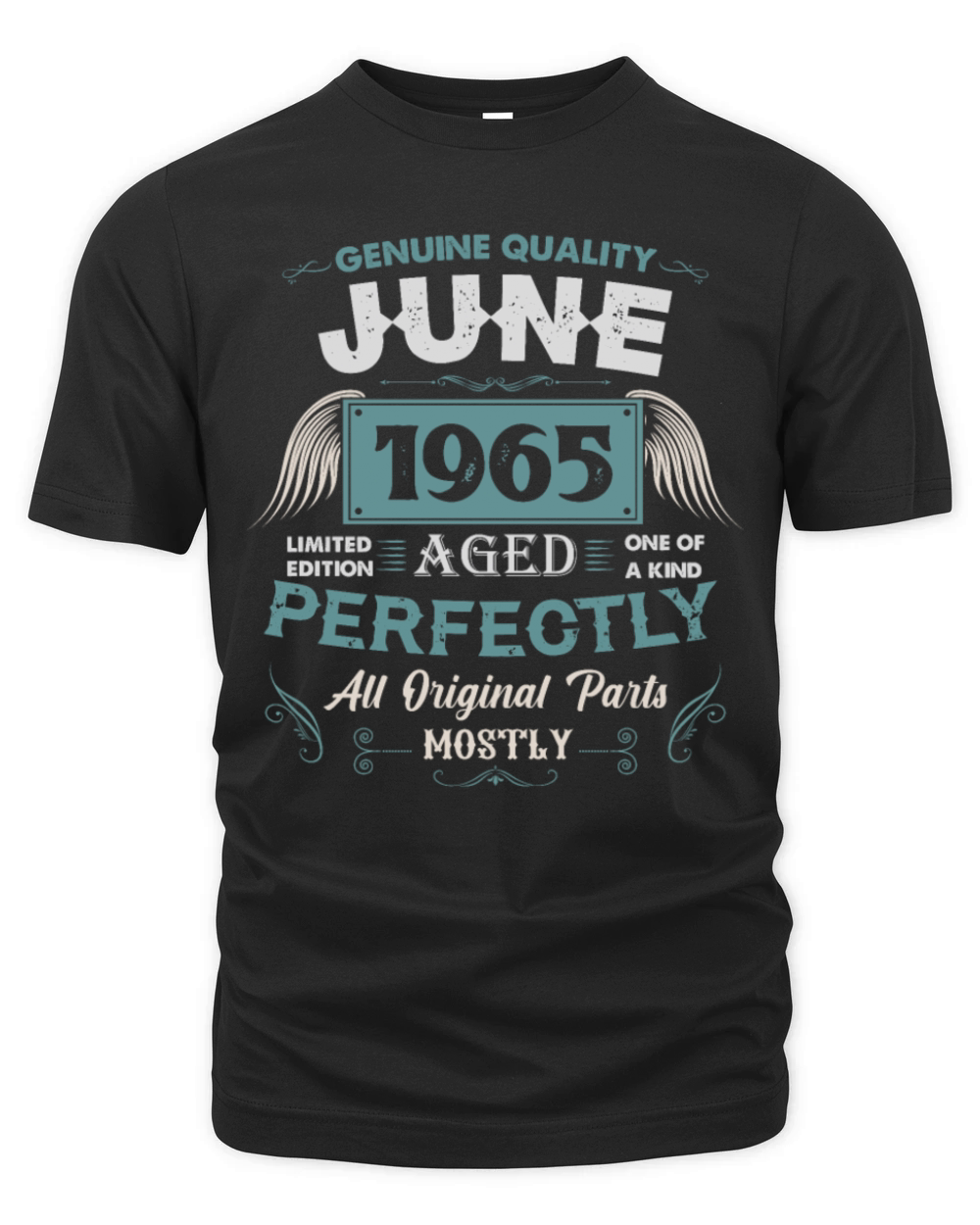 June 1965 Vintage Birthday Present Organic Unisex T-shirt