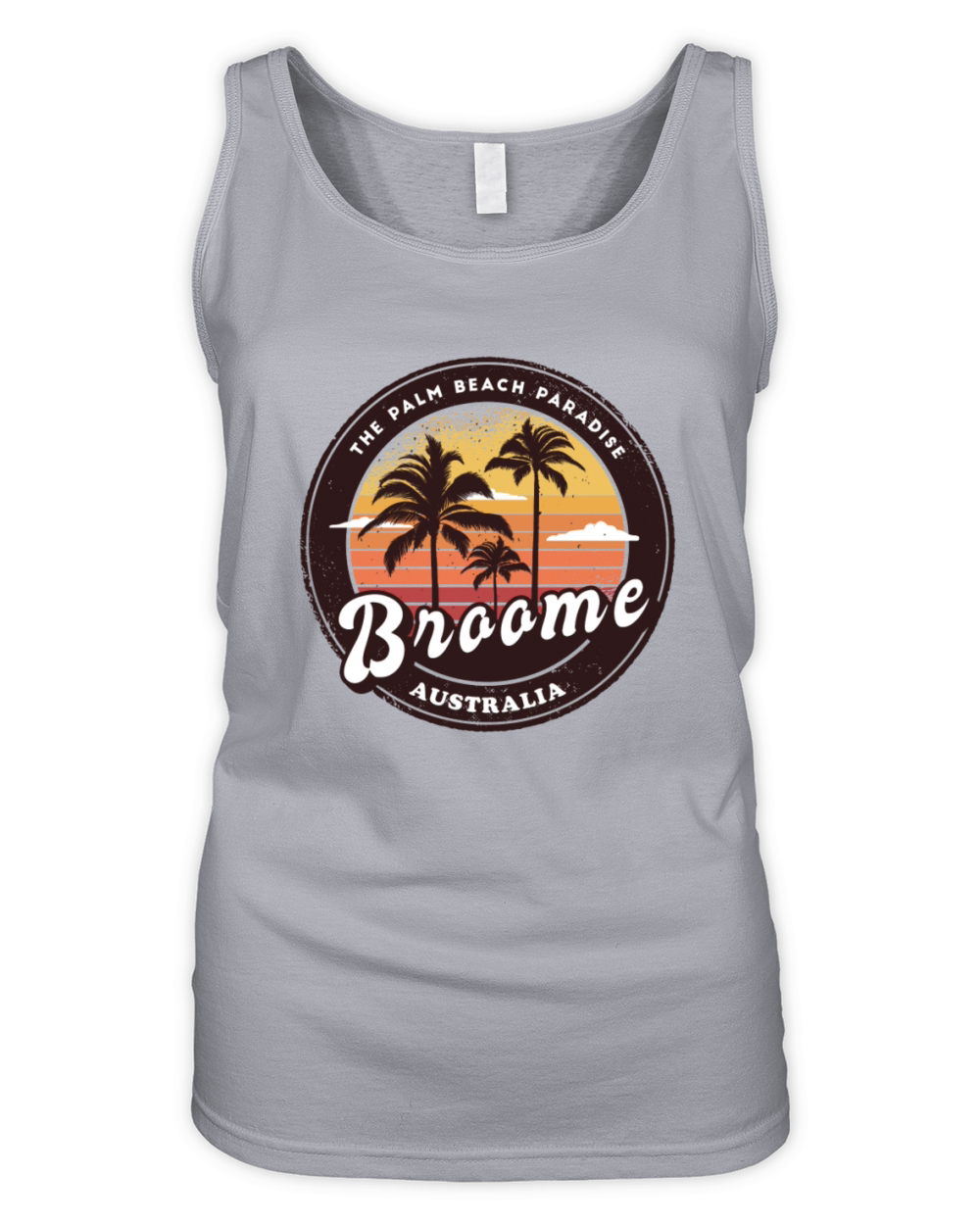 Broome Australia palm design Organic Women's Tank Top