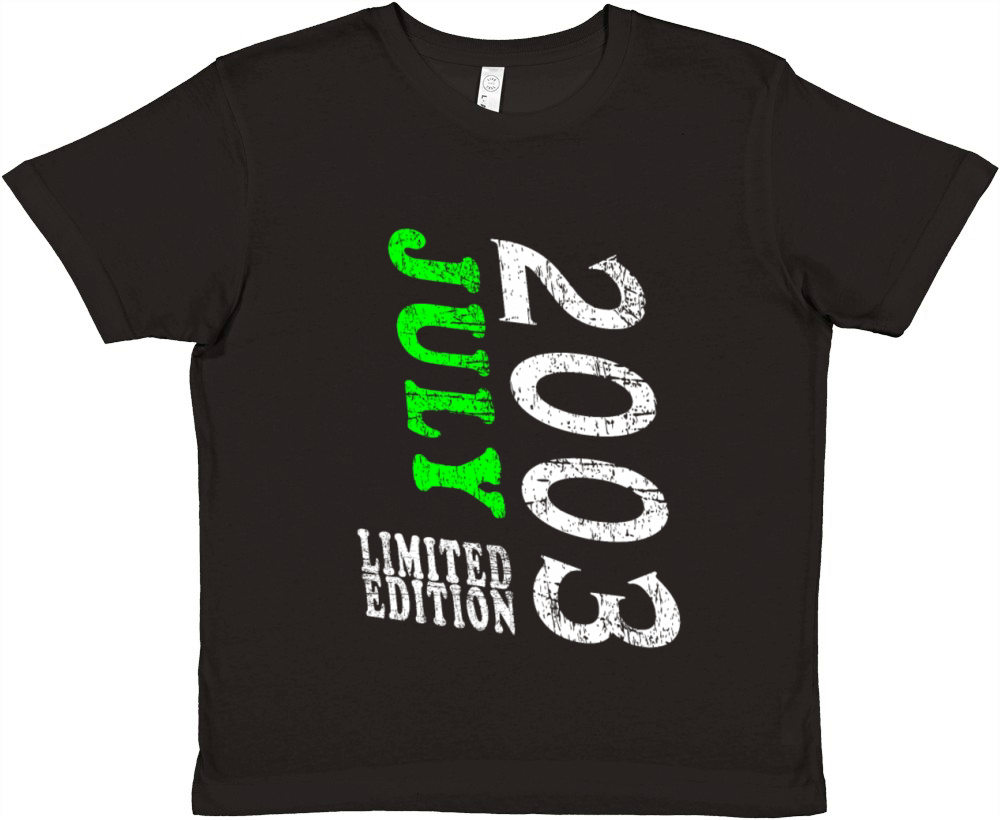 Vintage 2003 July birthday gift born Premium Kids Crewneck T-shirt