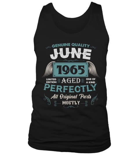 June 1965 Vintage Birthday Present Tank Top Unisex