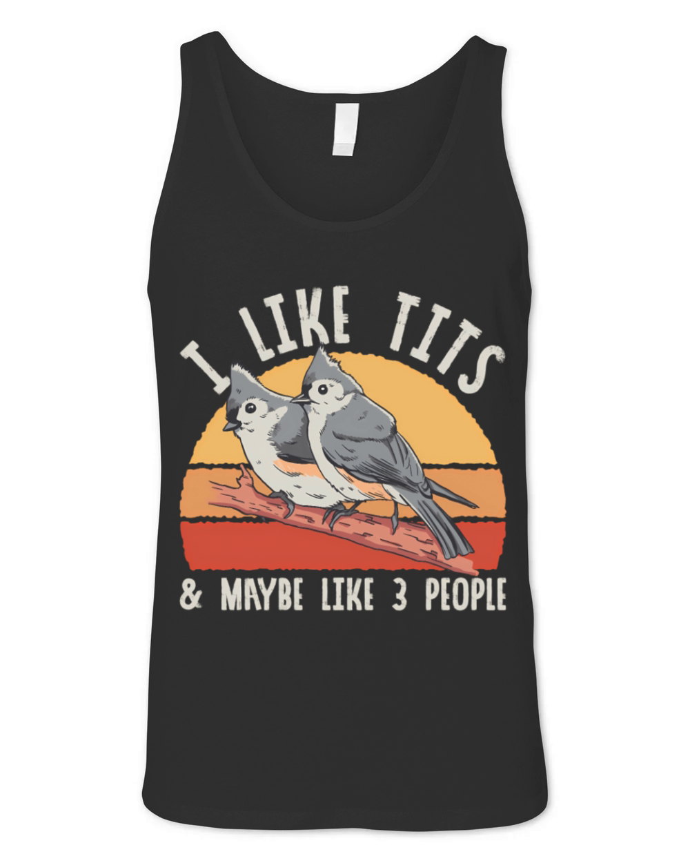 Bird Watcher Retro Vintage Tit Unisex Jersey Tank