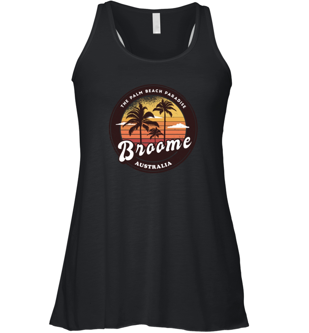 Broome Australia palm design Women's Flowy Tank Top