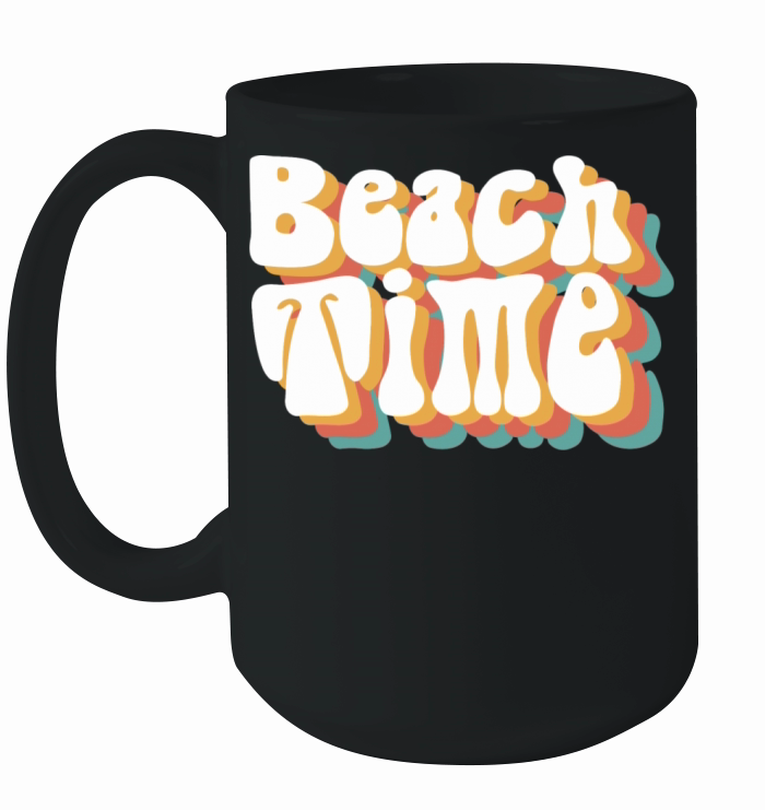 Vsco Girl Vintage Beach Time Retro Aesthetics Ceramic Mug