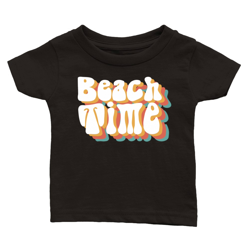 Vsco Girl Vintage Beach Time Retro Aesthetics Classic Baby Crewneck T-shirt
