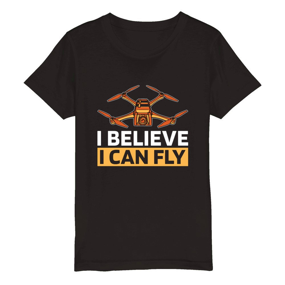 Drone Racing I Believe I Can Fly Racing Machine Organic Kids Crewneck T-shirt