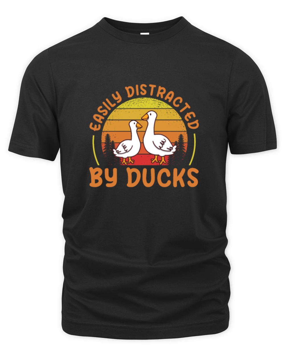 Easily Distracted By Ducks Vintage Organic Unisex T-shirt