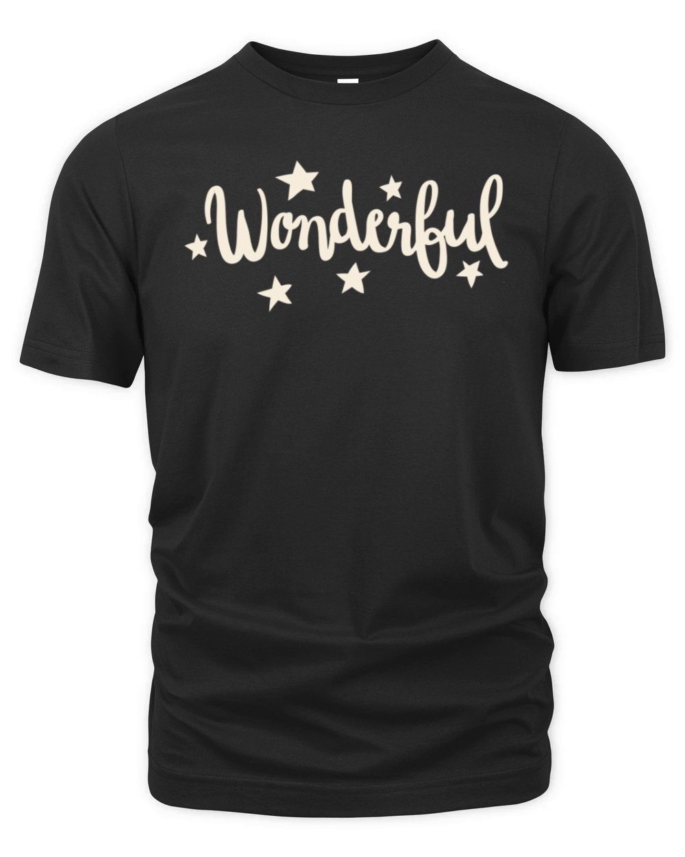 Wonderful Slogan with Stars Organic Unisex T-shirt