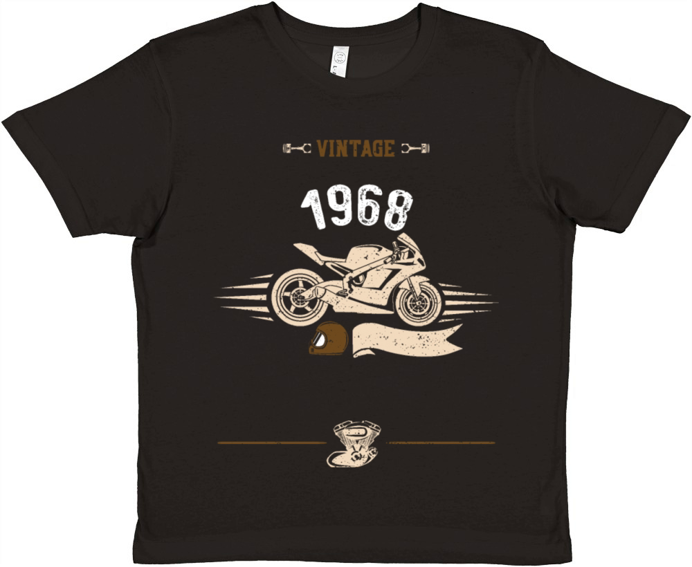 Vintage 1968 - Motorcycle Premium Kids Crewneck T-shirt