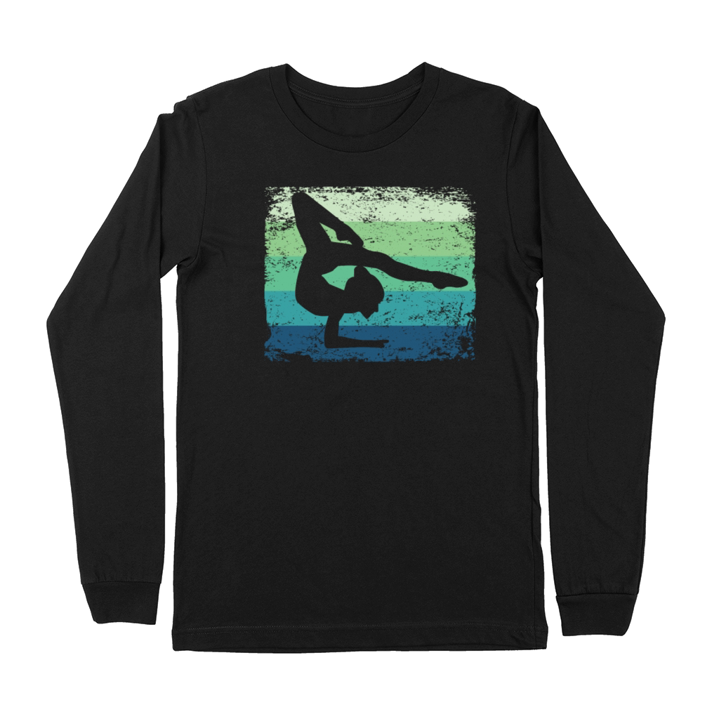 Gymnast Floor Retro Rhythmic Gymnastics Premium Long Sleeve
