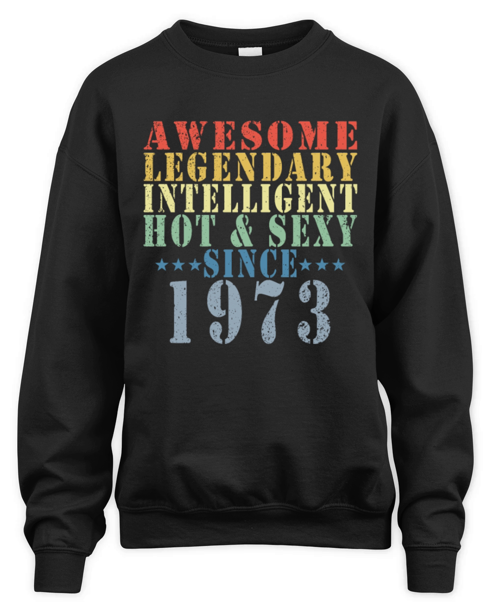50th Birthday Man June Vintage 1973 Awesome Unisex Premium Crewneck Sweatshirt