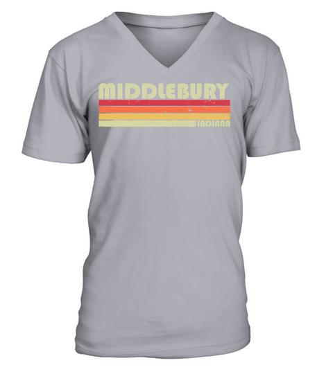 Middlebury In Indiana City Home Roots 80S V-Neck T-shirt