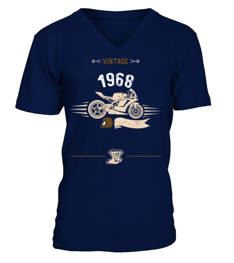 Vintage 1968 - Motorcycle V-Neck T-shirt