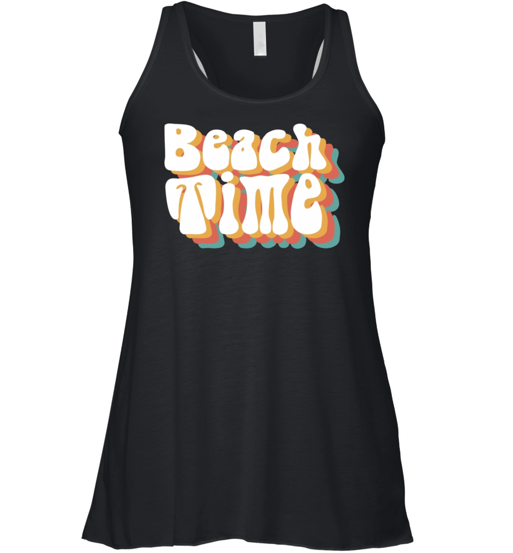 Vsco Girl Vintage Beach Time Retro Aesthetics Women's Flowy Tank Top