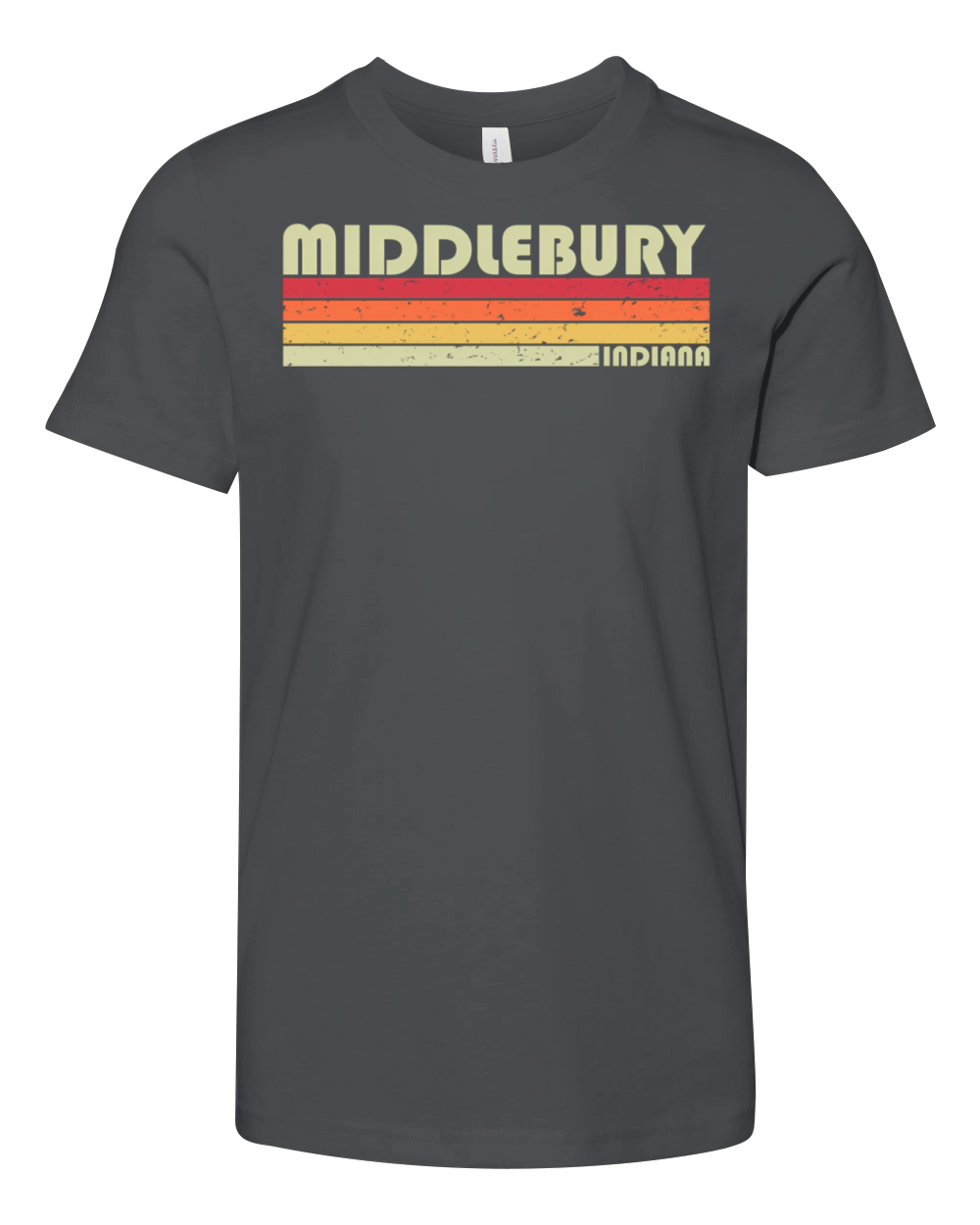 Middlebury In Indiana City Home Roots 80S Youth Unisex Jersey Tee