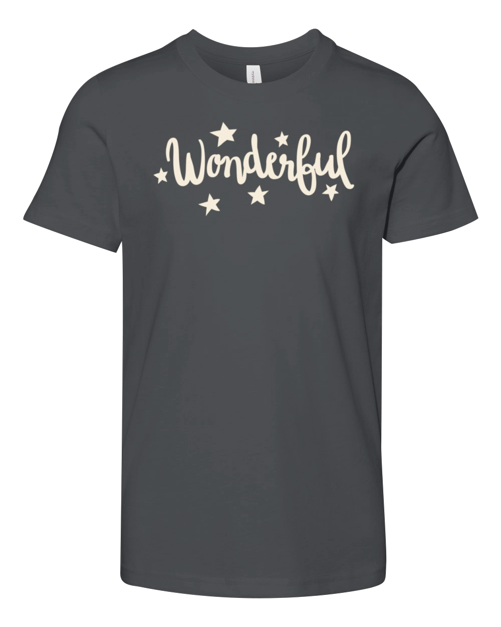 Wonderful Slogan with Stars Youth Unisex Jersey Tee