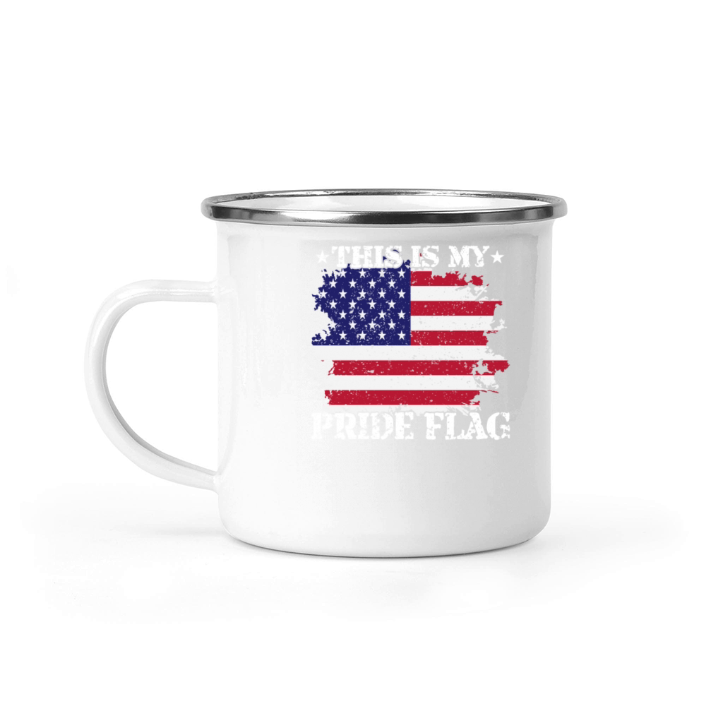 This Is My Pride Flag USA American 4th Of July Camping Mug