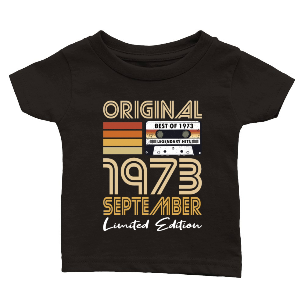 50th birthday september 1973 original 1973 Classic Baby Crewneck T-shirt