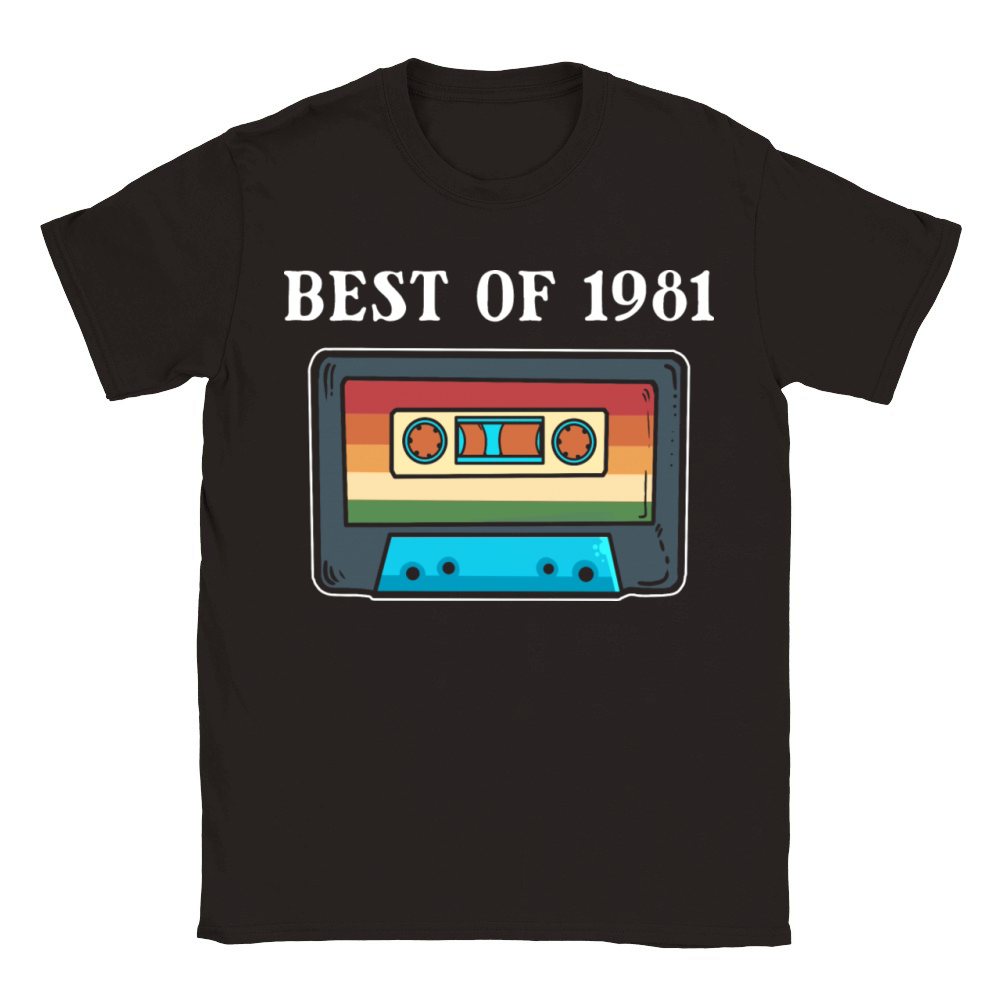 Best of 1981 Music Lover Gift Classic Kids Crewneck T-shirt