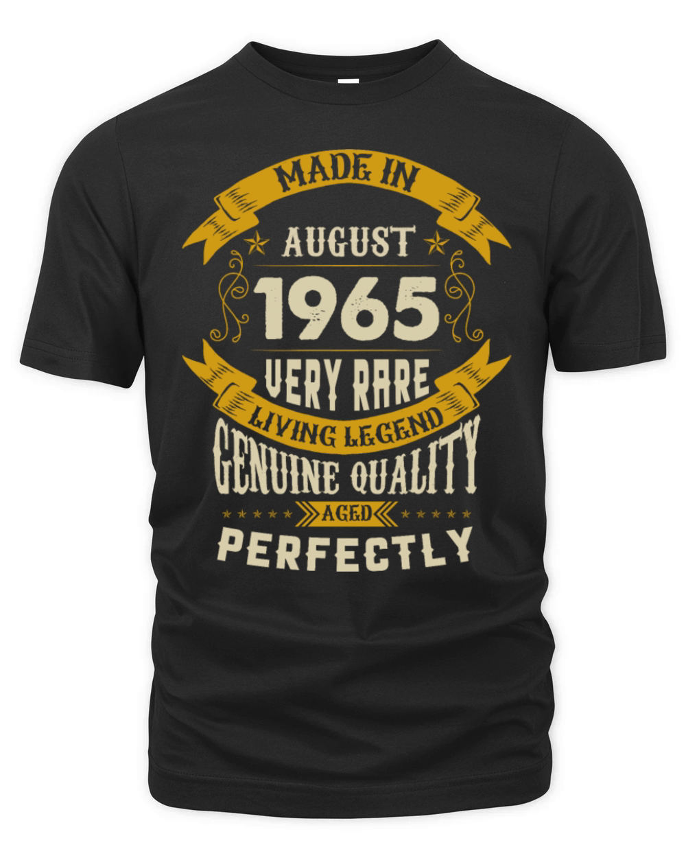 August 1965 Vintage Birthday Present Organic Unisex T-shirt