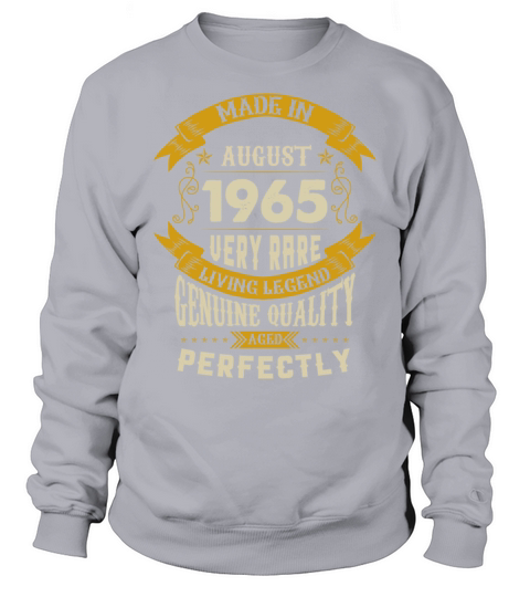 August 1965 Vintage Birthday Present Sweatshirt Unisex